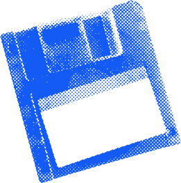 Image of a blue floppy disc